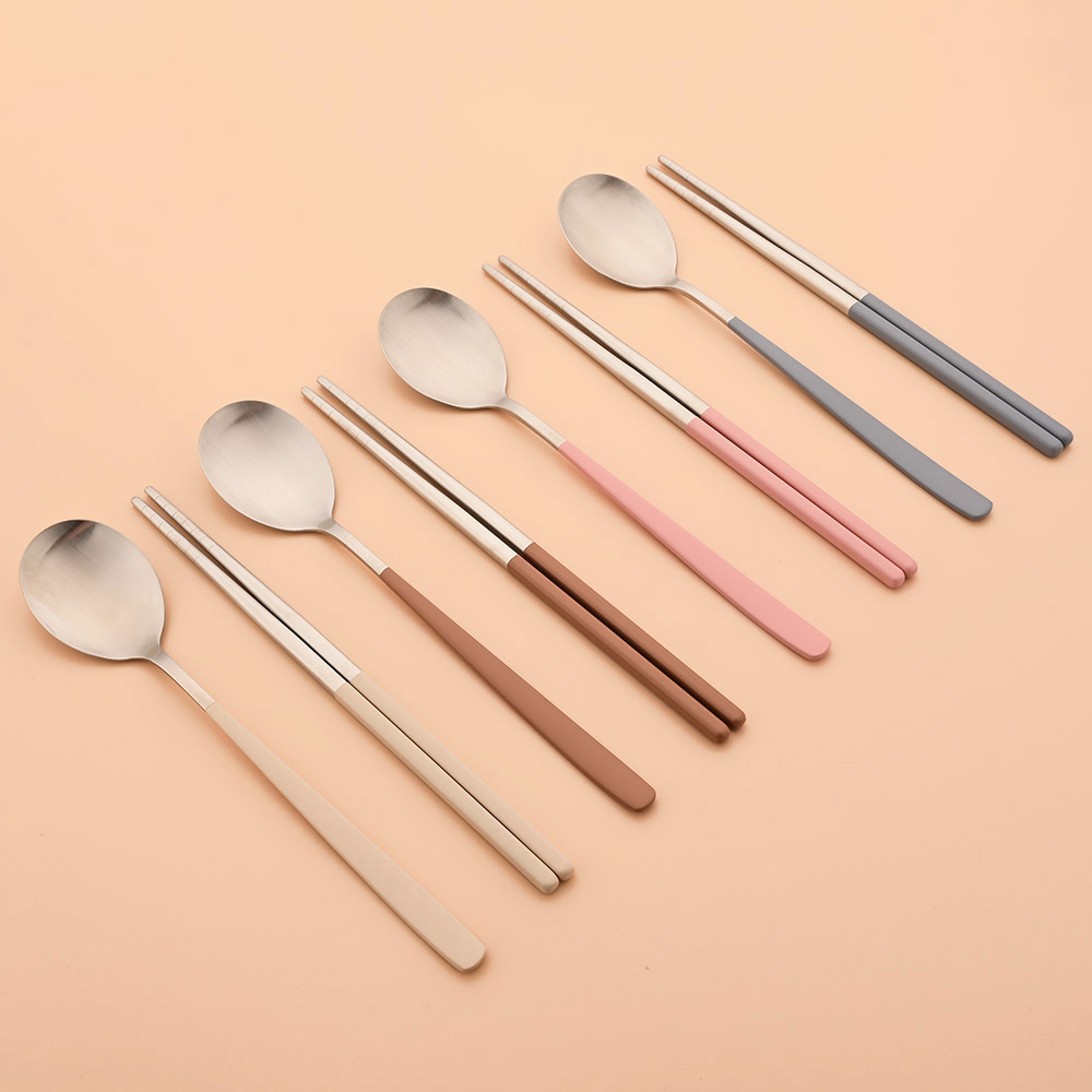 Korean Tea Set - 8Pcs 304 Stainless Steel Cutlery Set