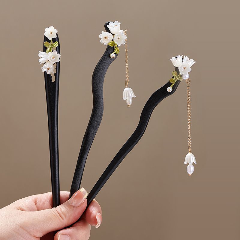 Wooden Flower Hairpin Vintage  - Hanbok Hair Pin review and price