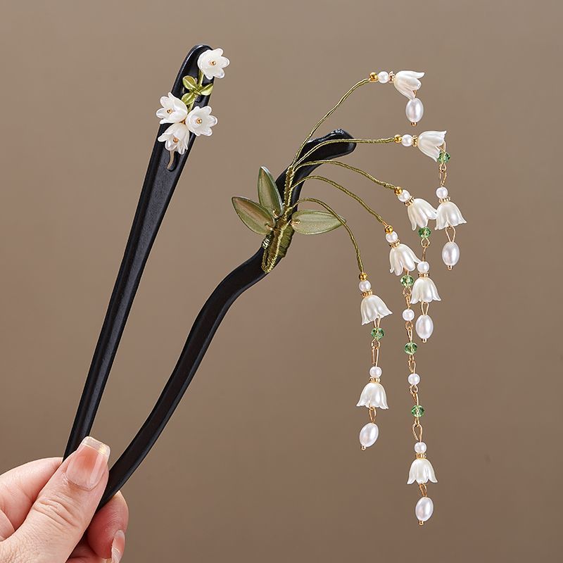 Wooden Flower Hairpin Vintage  - Hanbok Hair Pin review and price