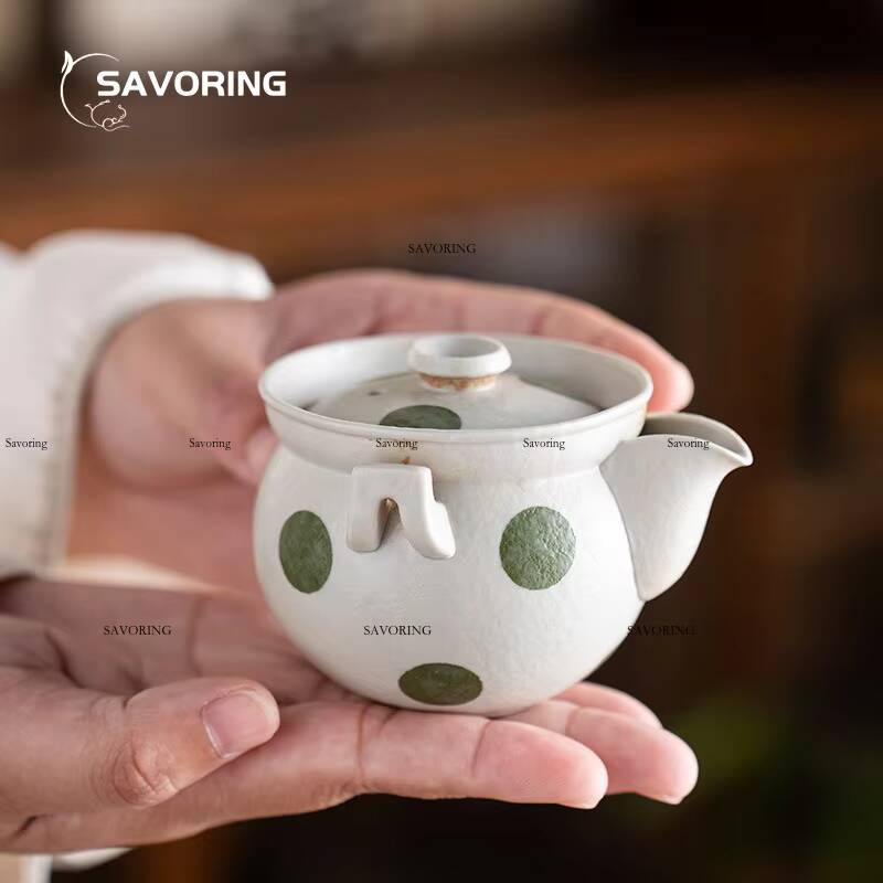 Hand-Painted Green Dot Tea Set - Korean Tea Set review and price