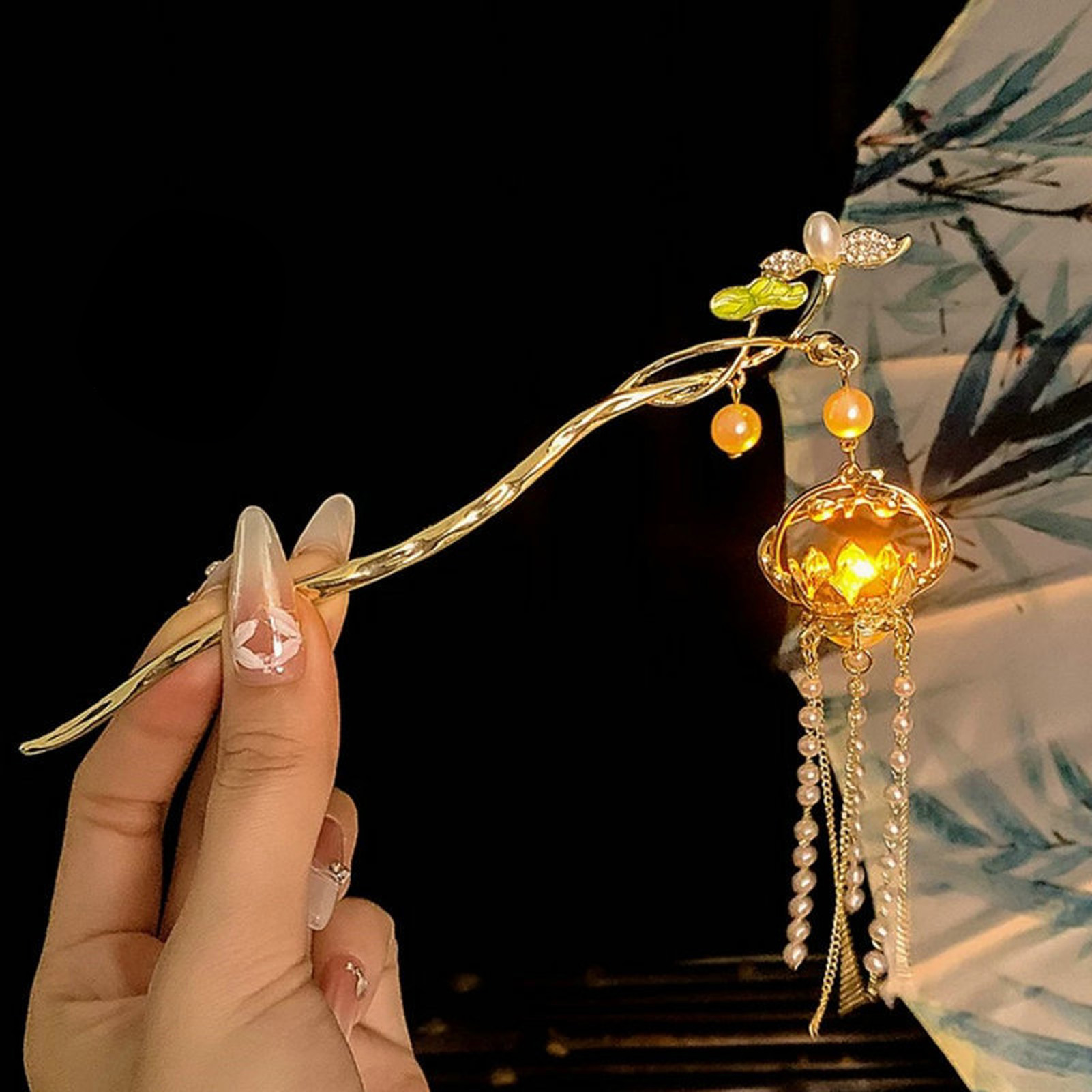 Luminous Flower Hairpin For Wo - Hanbok Hair Pin review and price