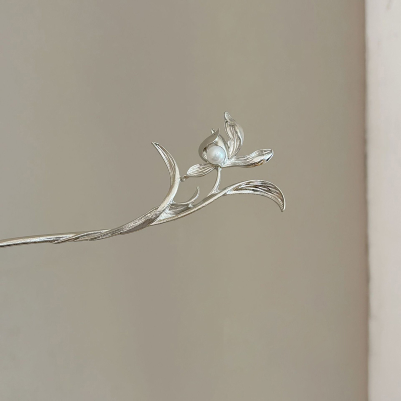 New Chinese Style Silver Orchi - Hanbok Hair Pin review and price