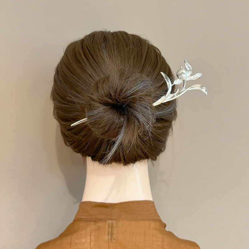 New Chinese Style Silver Orchi - Hanbok Hair Pin review and price