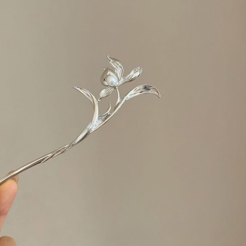 New Chinese Style Silver Orchi - Hanbok Hair Pin review and price