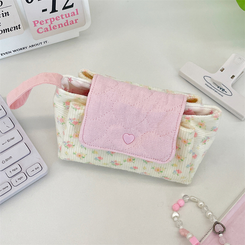 Korean Floral Fabric Cosmetic  - Korean Skincare Routine review and price