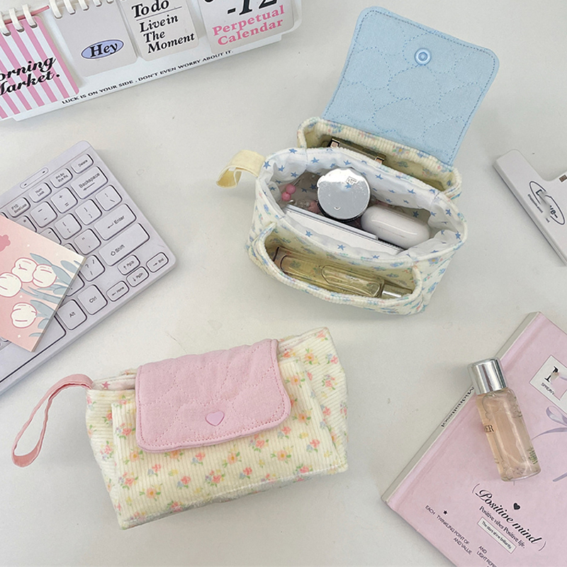 Korean Floral Fabric Cosmetic  - Korean Skincare Routine review and price